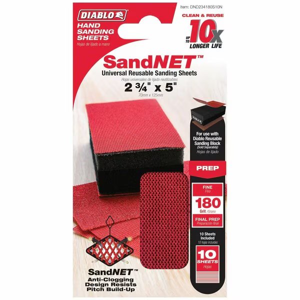 2-3/4 180g Sandnet, 10PK, Diablo, Mfr#: DND234180S10N